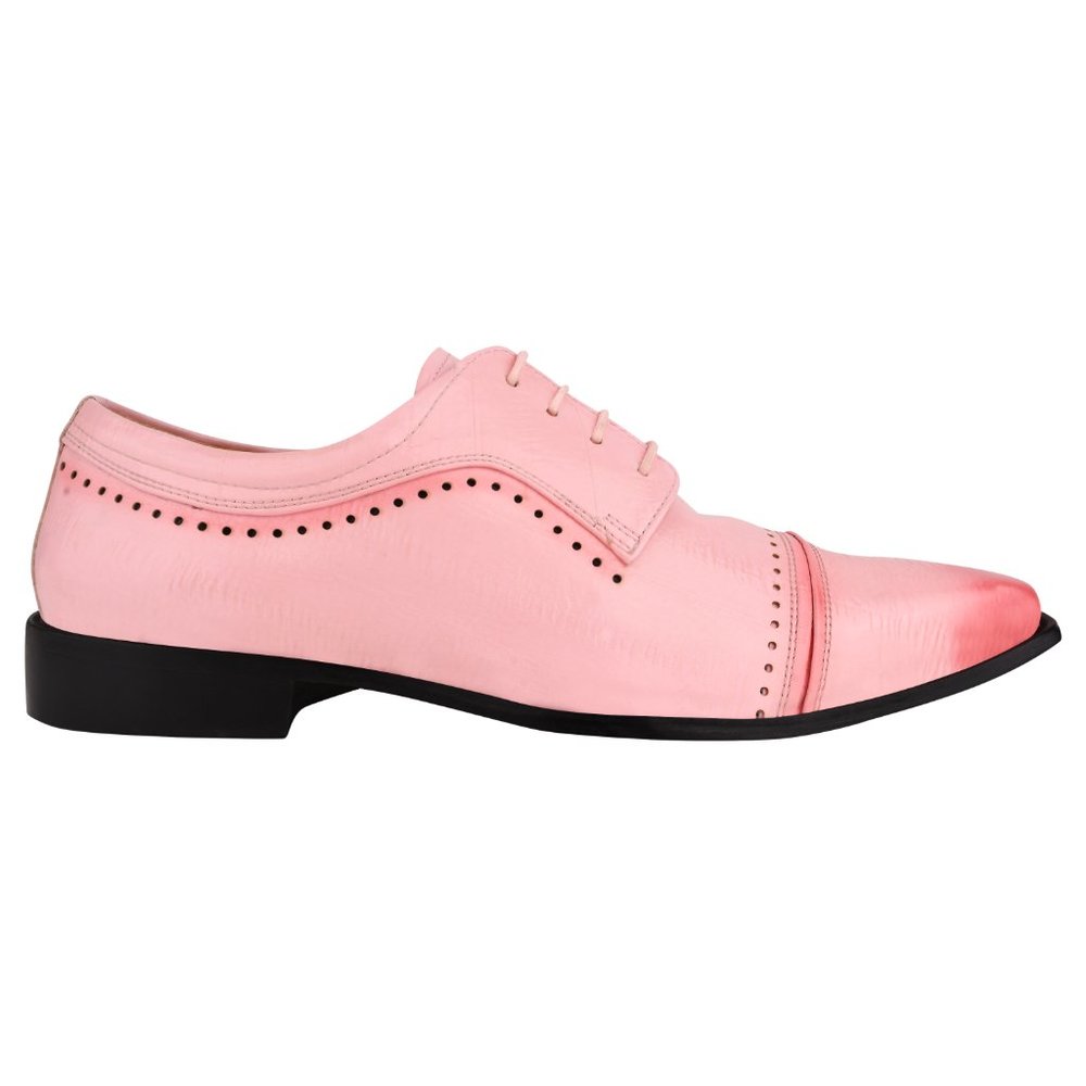 BRUCE Genuine Leather Pink Oxford Style Dress Shoes - Picture 5 of 7